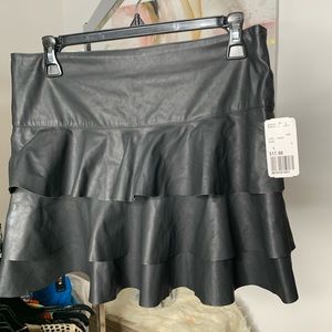 Black leather skirt